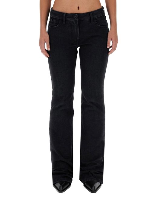 Off-White c/o Virgil Abloh Black Straight Low Rise Jeans