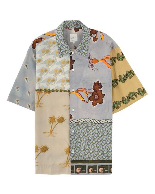 Paul Smith Gray Shirt "Textile" for men