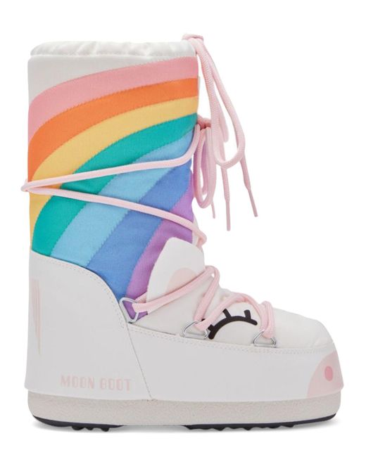 Moon Boot White "Icon Unicorn" Boots