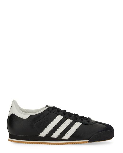 Adidas Originals Black Leather Sneakers for men