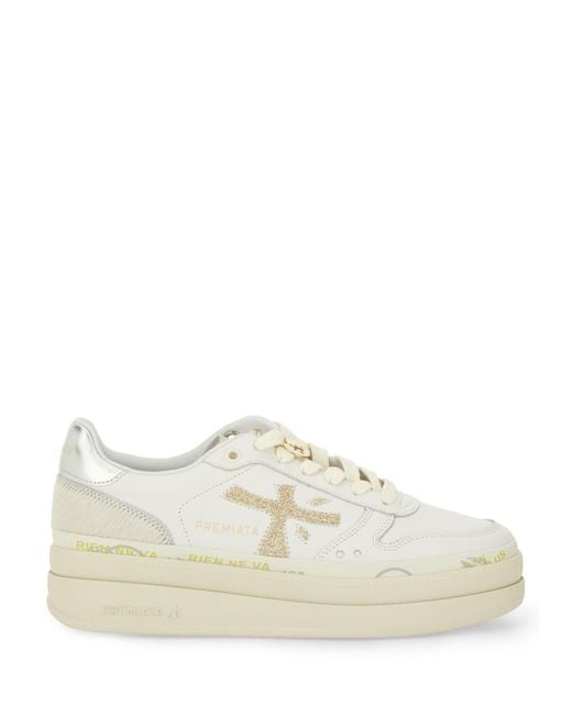 Premiata White "Micol" Sneaker