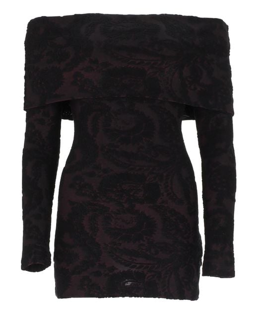Etro Black Maglia Con Motivo Paisley Foliage