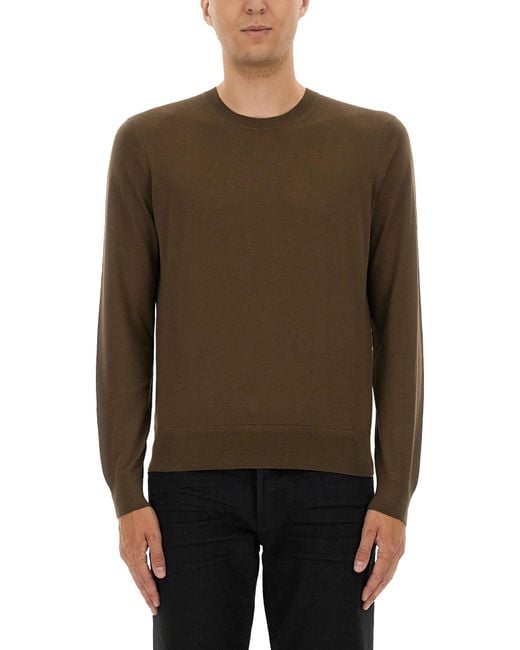 Tom Ford Brown Solid Sweater for men
