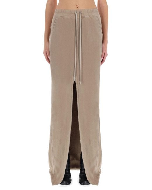 Rick Owens Natural Solid Maxi Skirt