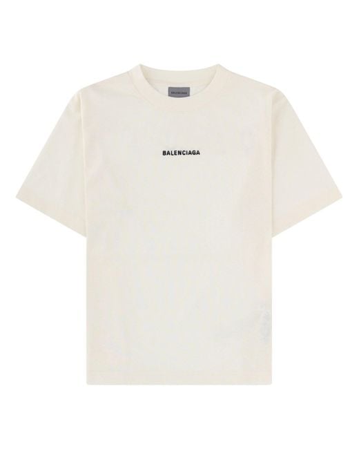 Balenciaga White T-Shirt Con Logo