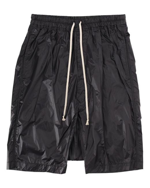 Rick Owens Black Solid Shorts for men