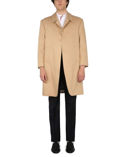 Thom Browne Natural Straight Cut Coat for men