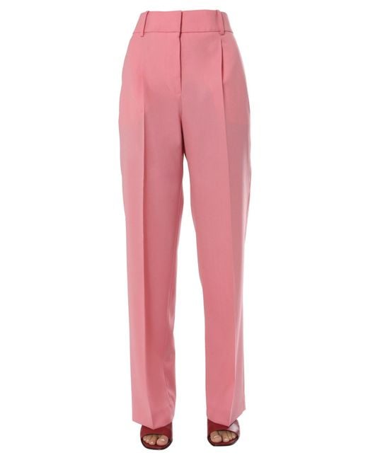 Givenchy Pink Mens Cotton Trousers With Clips