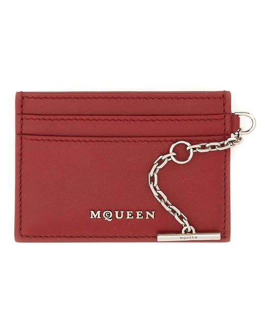 McQueen Red Sling Card Holder