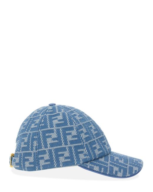 Ff Monogram Cap Cappelli Blu-Donna di Fendi in Blue