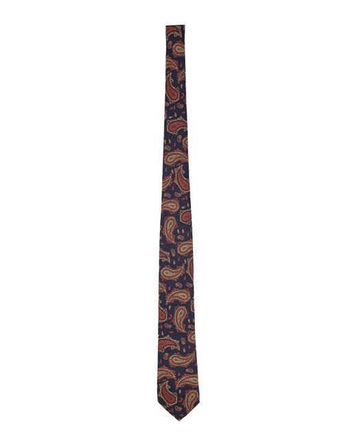 Etro Multicolor Paisley Jacquard Silk Tie for men