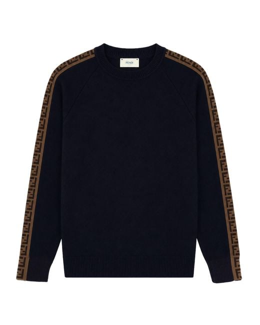 Fendi Blue Harmony Crewneck Sweater