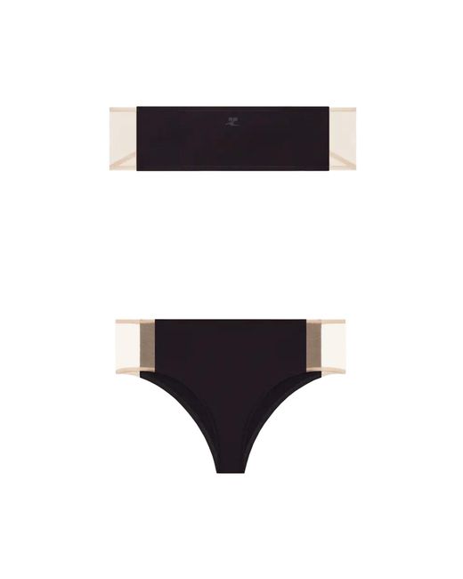 Courreges Black "Illusion" Bikini Swimsuit