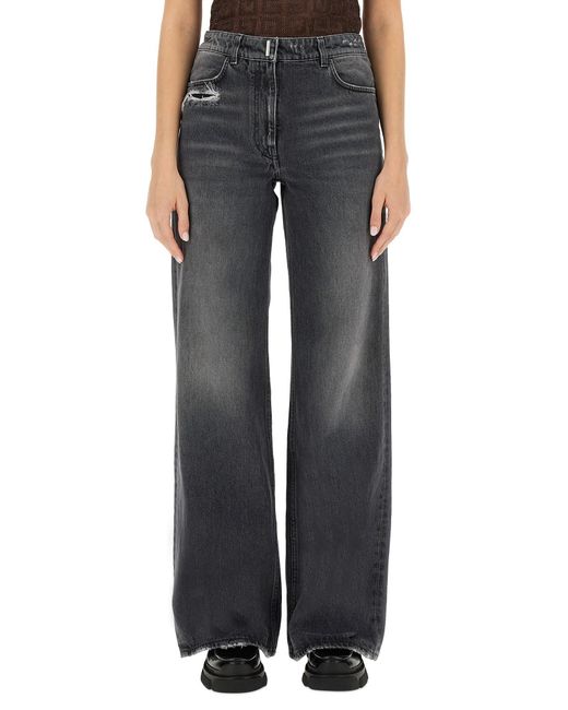 Givenchy Black Mid-Rise Flared Jeans