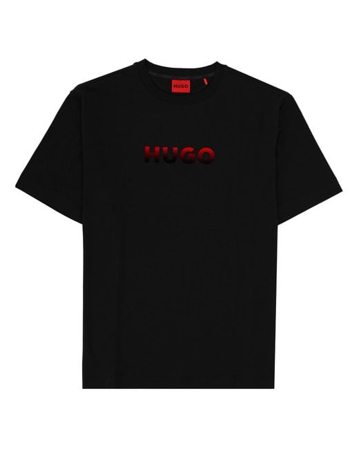HUGO Black T-Shirt With Logo for men