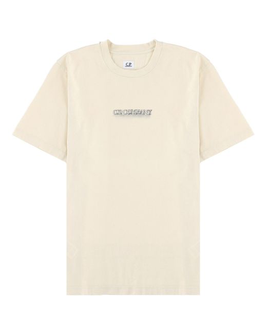 C P Company Natural C. P. Company T-Shirt Con Stampa Logo for men
