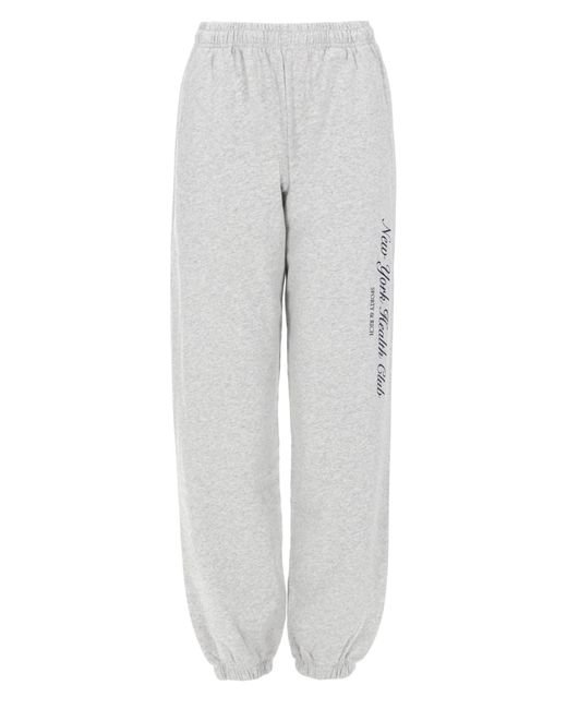 Sporty & Rich Gray Pantalone Sportivo "Ny Health Club"