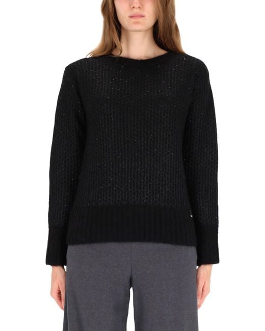 Herno Black Metallic Effect Sequin Jersey