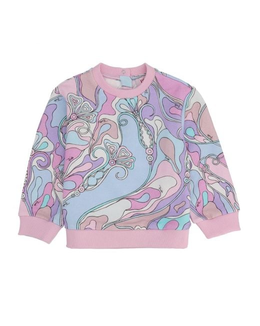 Emilio Pucci Multicolor Felpa Con Stampa Iride All-Over