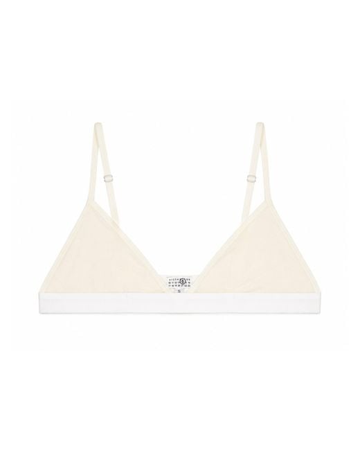 MM6 by Maison Margiela White Reggiseno A Triangolo