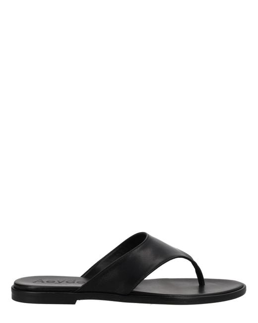 Aeyde Black Nappa Leather Sandal