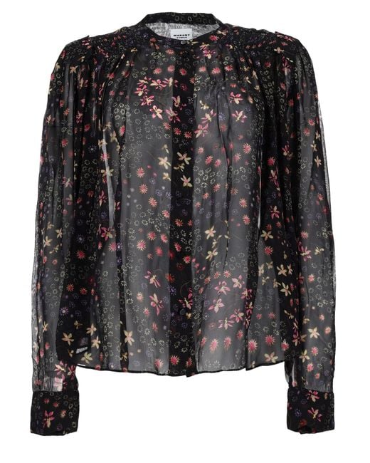 Isabel Marant Black Blusa "Florine"