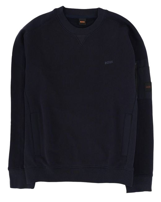 Boss Blue "We-Mixed" Sweatshirt for men