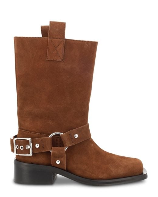 Ganni Brown Stivaletto Biker