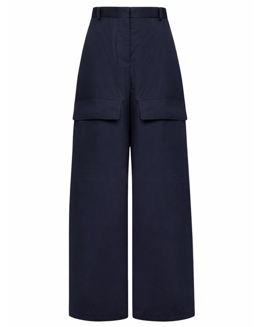 Stella McCartney Blue Cotton Cargo Pants