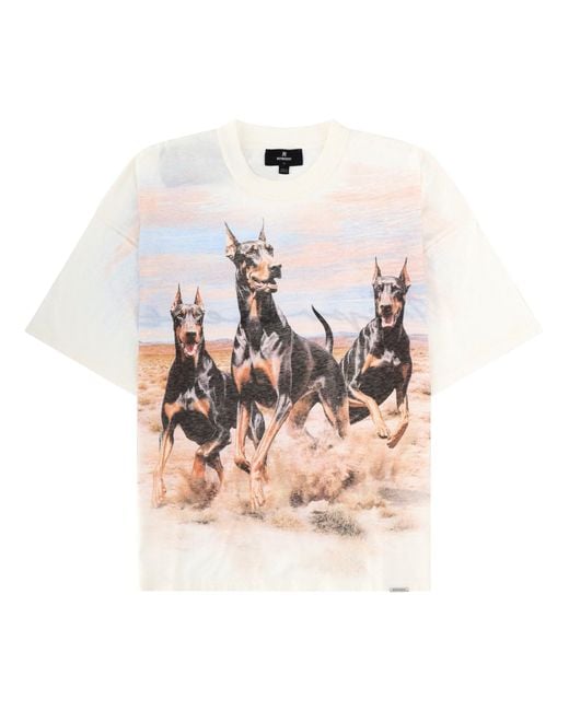 Represent White Graphic Crew Neck T-Shirt for men