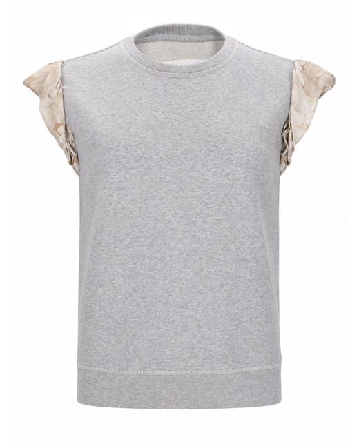 Maison Margiela Gray Felpa A Manica Corta