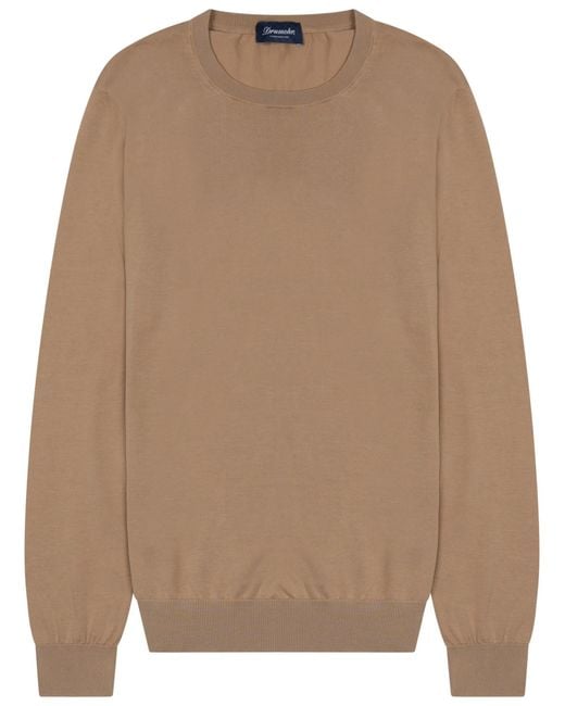 Drumohr Brown Cotton Sweatshirt for men