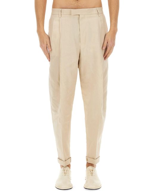 Dolce & Gabbana Natural Linen Trousers For for men