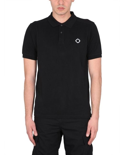 Ma Strum Black Ma. Strum Polo With Logo for men