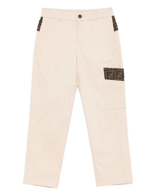Fendi Natural Gabardine Pants