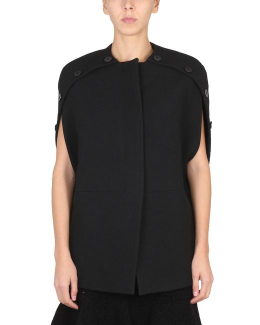 Vegine Wool Cape-Donna di Jil Sander in Black