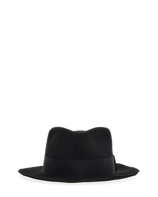 CAPPELLO FEDORA IN FELTRO DI CONIGLIO di Saint Laurent in White