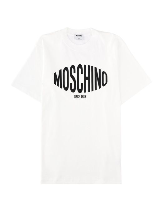 Moschino White Crew Neck T-Shirt for men