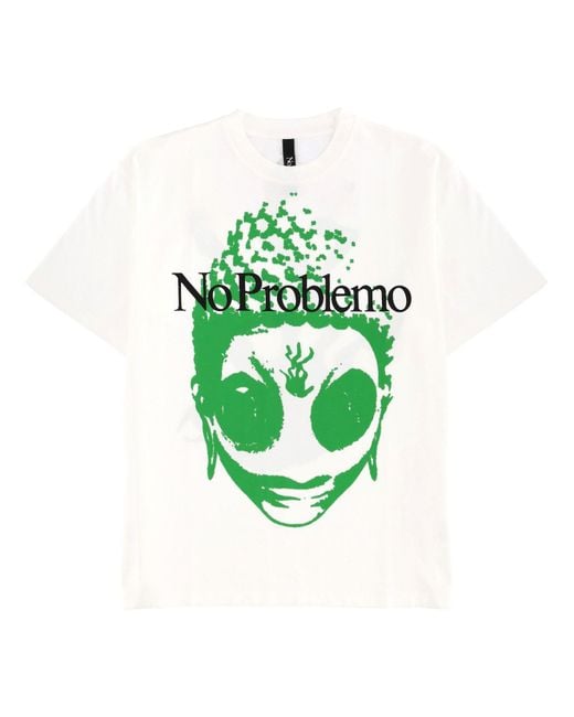 No Problemo Green T-Shirt With Print