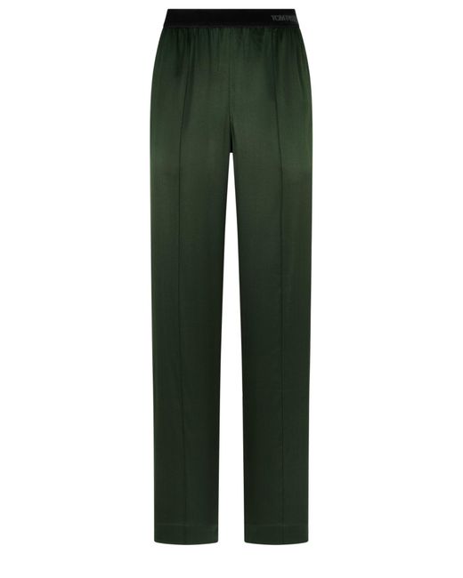 Tom Ford Green Silk Pajama Pants