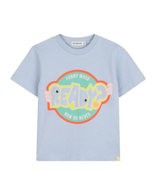 Billieblush Blue T-Shirt Con Stampa