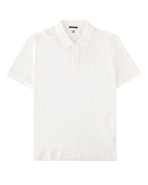 C P Company White Polo With Logo for men