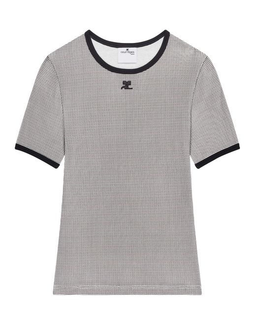 Courreges Gray "Signature Contrast" T-Shirt