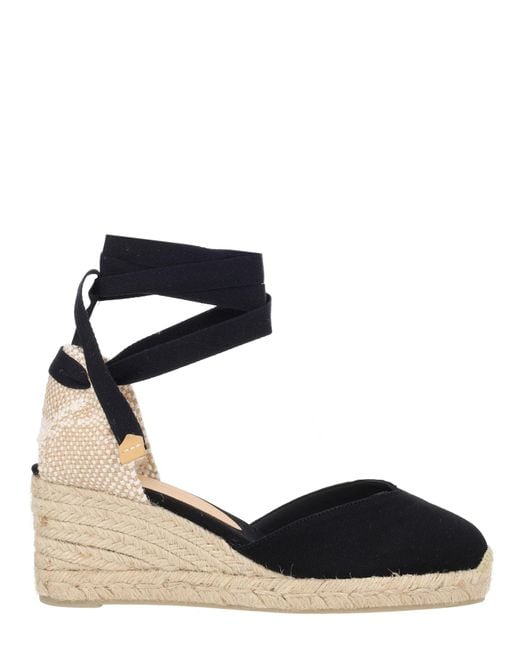 Castaner Black Espadrille "Clear"