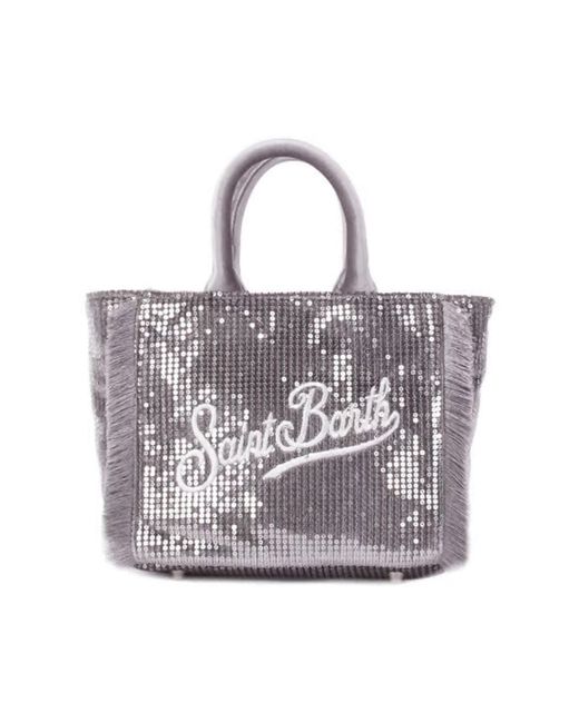 Mc2 Saint Barth Gray "Mini Velvet" Bag