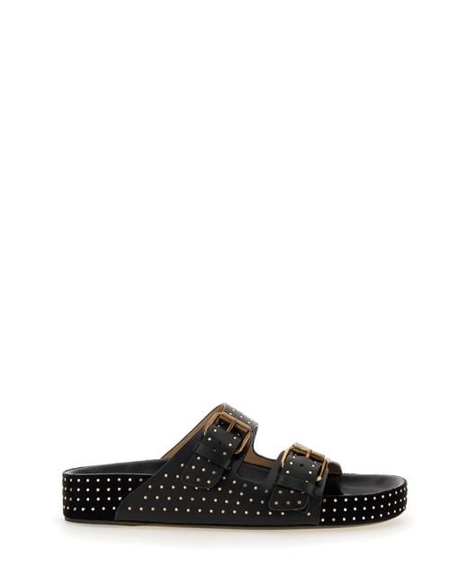Isabel Marant Black Lennyo Slides All Over Studs