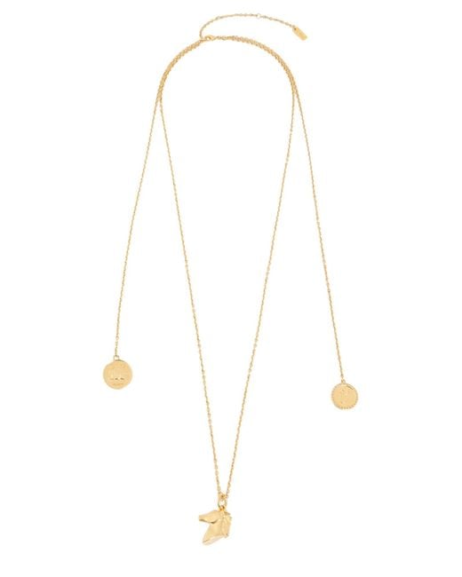 Chloé White Col Wool Necklace