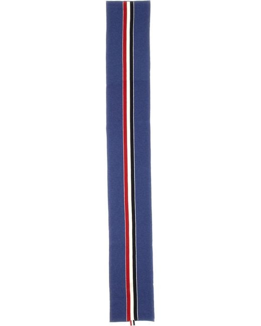 Sciarpa Con Intarsio Logo Rwb di Thom Browne in Blue da Uomo