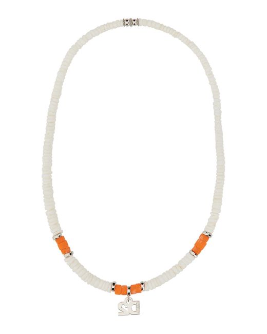 COLLANA CON LOGO di DSquared² in White