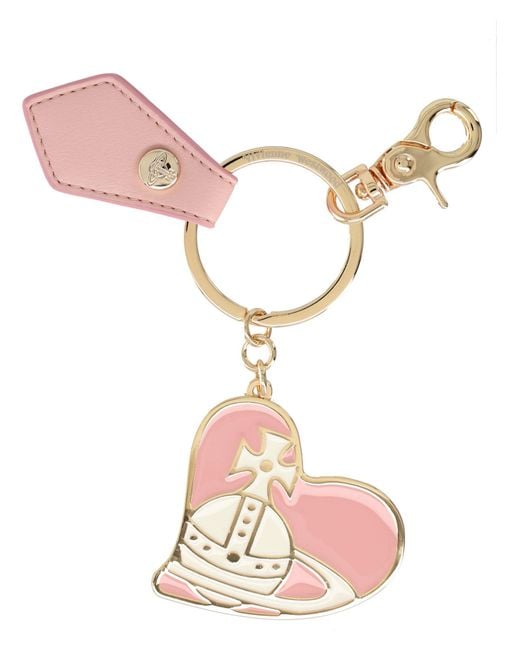 Vivienne Westwood Pink Keychain "Orb Heart"